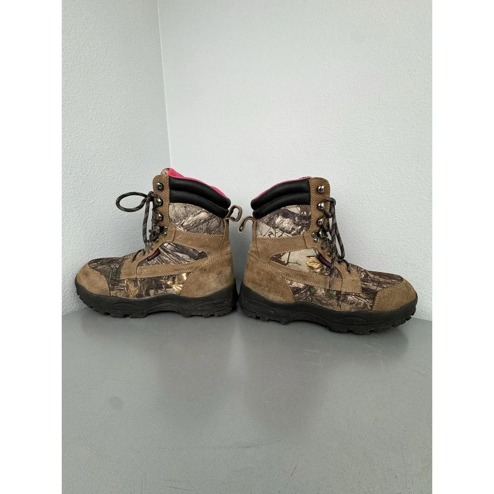 Itasca Brown Camo Hunting Boots Womens 10 800g Insulated Winter Pink Hiking Work